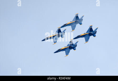 Staat Washington, Seattle. Blue Angels über Seattle. Stockfoto