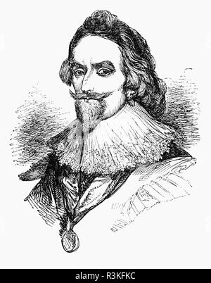 Philip Herbert, 4. Earl of Pembroke und 1. Earl Montgomery, (1584-1650) war ein englischer Höfling, Adliger und Politiker aktiv während der Regierungszeit von Jakob I. und Karl I. James Philip ein Herr der Schlafgemach und dann ihn Baron Herbert von Shurland und Earl Montgomery gemacht. Er nahm ein großes Interesse an der Englischen kolonialen Unternehmungen und wurde Mitglied des Rates der Virginia Company 1612; war einer der ursprünglichen Gründer der Nordwestpassage Unternehmen im Jahre 1612, und wurde Mitglied des Herrn Abgeordneten East India Company im Jahr 1614. Stockfoto
