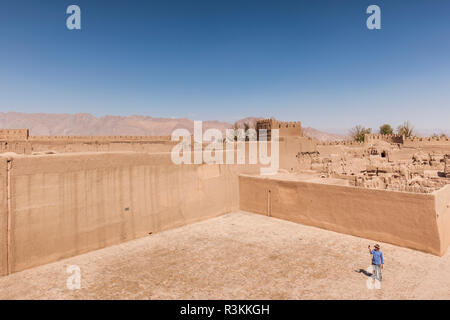 Südöstlichen Iran, Rayen, Arg E Rayen, alte Adobe Zitadelle Stockfoto