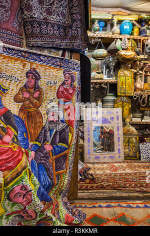 Zentrale Iran, Esfahan, Bazar-E-Bozorg Markt, Anbauteile innen Stockfoto