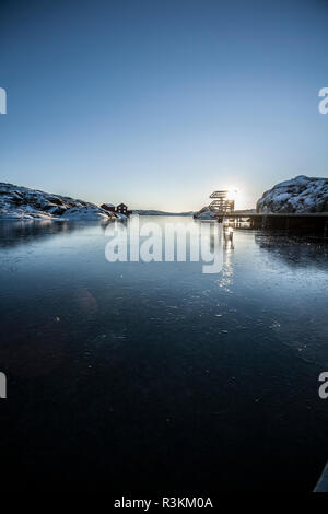 Winter in Skarhamn und Umgebung, Schweden 2016 Stockfoto