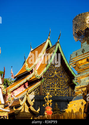 Südostasien, Thailand, Chiang Mai, Watt Pra That Doi Suthep einer heiligen buddhistischen Tempel Stockfoto