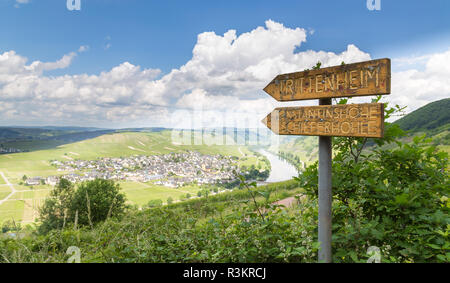 Trittenheim an der Mosel Rheinland-Pfalz Deutschland. Stockfoto