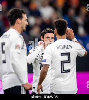 Gelsenkirchen, Deutschland. 19 Nov, 2018. 19. November 2018: Gelsenkirchen, Veltins Arena: Fußball UEFA Nationen Liga 6. Spieltag: Deutschland - Niederlande: Germanys Nico Schulz. Quelle: Thomas Klausen | Verwendung weltweit/dpa/Alamy leben Nachrichten Stockfoto