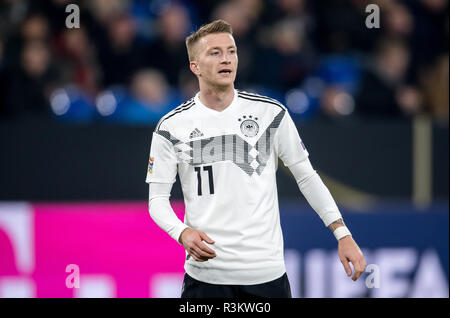 Gelsenkirchen, Deutschland. 19 Nov, 2018. 19. November 2018: Gelsenkirchen, Veltins Arena: Fußball UEFA Nationen Liga 6. Spieltag: Deutschland - Niederlande: Germanys Marco Reus. Quelle: Thomas Klausen | Verwendung weltweit/dpa/Alamy leben Nachrichten Stockfoto