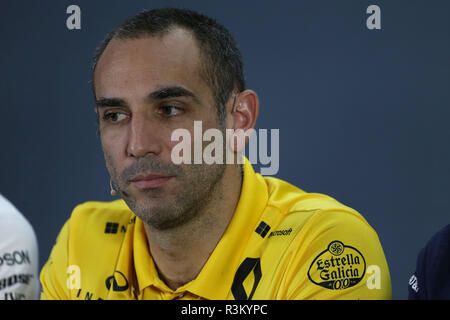 Abu Dhabi, VAE. 23. Nov 2018. Sport Formel 1 Grand Prix von Abu Dhabi 2018 Im Pic: Cyril Abiteboul (FRA) Renault Sport F1-Geschäftsführer Quelle: LaPresse/Alamy leben Nachrichten Stockfoto