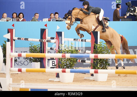 Madrid, Madrid, Spanien. 23 Nov, 2018. JESSICA SPRINGSTEEN konkurriert während der Woche in Madrid Madrid Pferd Pferd Woche 2018 IFEMA 2018 in Madrid. Credit: Jack Abuin/ZUMA Draht/Alamy leben Nachrichten Stockfoto