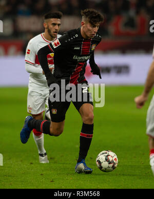 Leverkusen, 23. November 2018, Bundesliga, Bayer 04 Leverkusen vs VfB Stuttgart: Credit: Jürgen Schwarz/Alamy leben Nachrichten Stockfoto