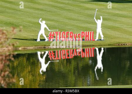 Las Vegas, NV, USA. 23 Nov, 2018. Atmosphäre in Anwesenheit für Capital One's Das Spiel: Tiger Woods VS Phil Mickelson, Shadow Creek Golf Course, Las Vegas, NV 23. November 2018. Credit: JA/Everett Collection/Alamy leben Nachrichten Stockfoto