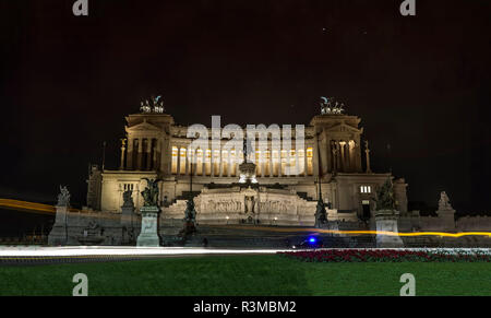 Altare della Patria roma Italien, bei Nacht Szene Stockfoto