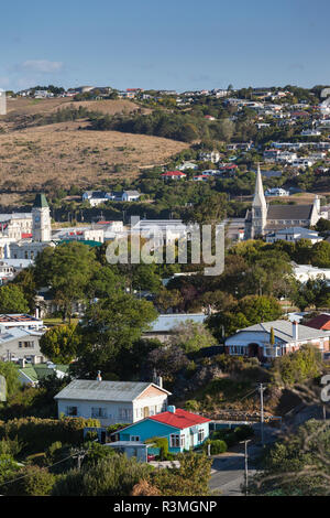 Neuseeland, Südinsel, Otago, Oamaru, erhöhten Blick auf die Stadt Stockfoto