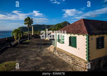Sint Eustatius. Oranjestad, Fort Oranje Innenraum Stockfoto
