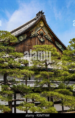 Kyoto, Japan. Ninomaru Palace Dachterrasse in Kyoto Nijo Schloss Stockfoto