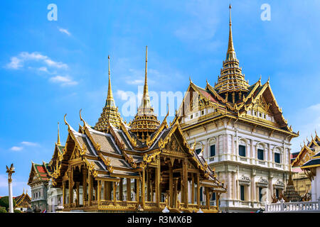 Bangkok, Thailand. Chakri Mahaprasat Hall, Wat Phra Kaew, Grand Palace, Tempel des Smaragd-Buddha Stockfoto