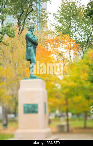 Sir John A. Macdonald, der erste Premierminister Kanadas, Dorchester Square, Downtown Montreal, Quebec, Kanada Stockfoto