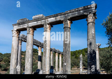 Euromos Ruinen, liegt direkt an der Straße. Soke-Milas Mugla Türkei Stockfoto