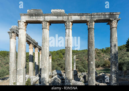 Euromos Ruinen, liegt direkt an der Straße. Soke-Milas Mugla Türkei Stockfoto