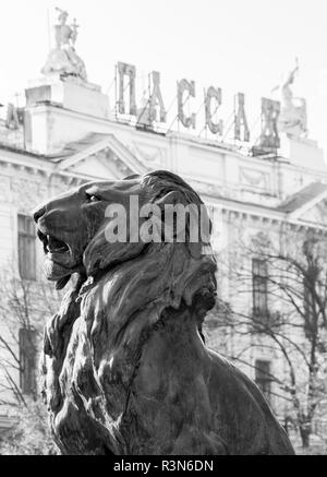 Symbol der Stadt, der Löwe, Odessa, Ukraine. Stockfoto