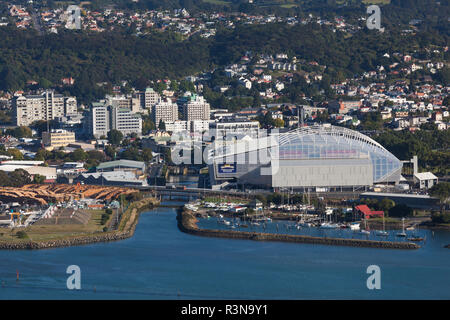 Neuseeland, Südinsel, Otago, Dunedin, Erhöhte Ansicht des Forsyth-Barr Stadion Stockfoto