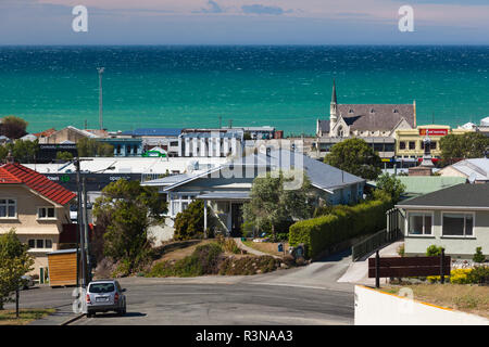 Neuseeland, Südinsel, Otago, Oamaru, erhöhten Blick auf die Stadt Stockfoto