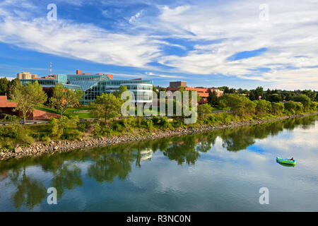 Kanada, Alberta Medicine Hat. Reflexionen in South Saskatchewan River. Stockfoto