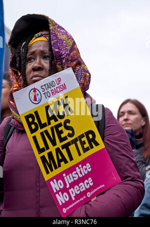 20. Jahrestag der jährlichen Prozession der "Vereinigten Familien und Freunde Kampagne''. Der UFFC ist eine Koalition von Menschen von der Polizei getötet, in Gefängnissen, in der Einwanderungspolitik in der Festnahme und Inhaftierung und in sicheren psychiatrischen Krankenhäusern. Stockfoto