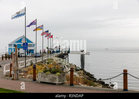 Seafood Restaurant am Ende der Pier in Sidney, British Columbia, Kanada Stockfoto