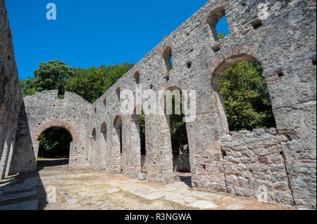 Basilika, Ruinen von Butrint National Park, Saranda, Albanien Stockfoto