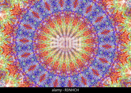 Buntes Kaleidoskop Hintergrund Muster Abbildung Stockfoto