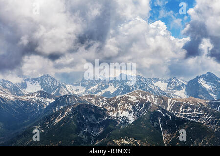 Karpatenbogens, Hohe Tatra, Ansicht von der polnischen Seite Stockfoto