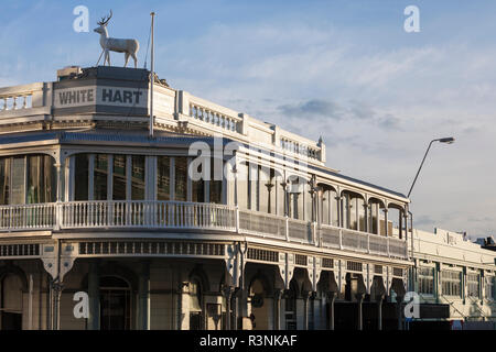 Neuseeland, Nordinsel, New Plymouth. White Hart Restaurant Stockfoto