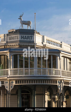 Neuseeland, Nordinsel, New Plymouth. White Hart Restaurant Stockfoto