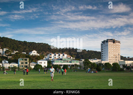 Neuseeland, Nordinsel, Wellington. Waitangi Park Stockfoto