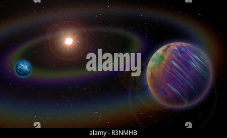 Alien Sonnensystem Stockfoto