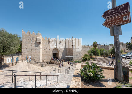 Ein Blick auf Damaskus Tor, alte Stadt, Jerusalem, Israel. Stockfoto