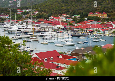 Französische Antillen, St-Barthelemy. Gustavia Harbour Stockfoto