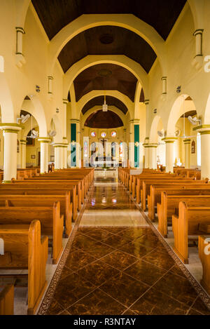 St. Kitts und Nevis, St. Kitts. Basseterre, Unbefleckte Empfängnis Kathedrale innen Stockfoto