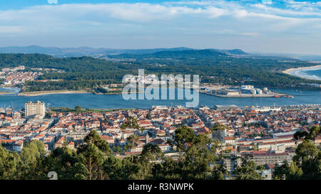 Blick auf das Zentrum von Viana do Castelo, eine berühmte Stadt im nördlichen Teil von Portugal Stockfoto