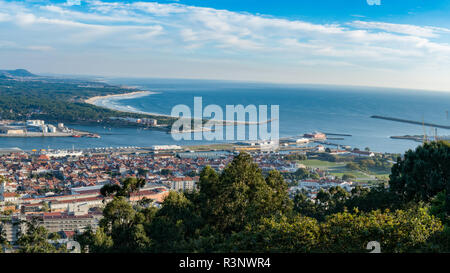 Blick auf das Zentrum von Viana do Castelo, eine berühmte Stadt im nördlichen Teil von Portugal Stockfoto