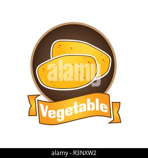 Vektor Logo von Gemüse und natürlichen Produkt Stock Vektor