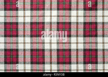 Plaid Stoff Textur. Hintergrund Tuch in einem Käfig Stockfoto