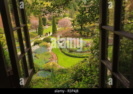 Frühling Blumen, Butchart Gardens, Saanich Peninsula, Victoria, British Columbia, Kanada Stockfoto