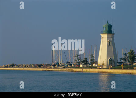 Kanada, Ontario, St. Catharines. Leuchtturm am Lake Ontario. Stockfoto