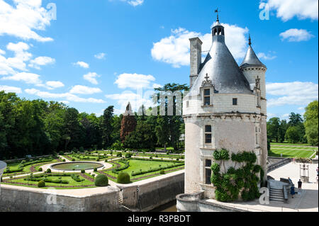 Catherine's Garten, Chateau de Chenonceau, Amboise, Frankreich Stockfoto