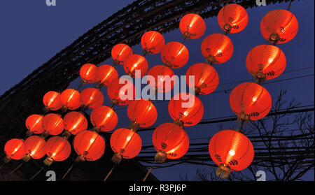 Rote Lampions Stockfoto