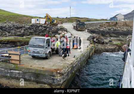 Insel Svinoy, der Steg. Färöer, Dänemark Stockfoto