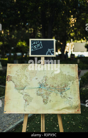 Ebene der Alten Welt, ideal für die Planung von Reisen und Abenteuer. Stockfoto