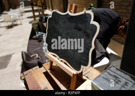 Tafel gut bei einer Hochzeit gehalten. Stockfoto