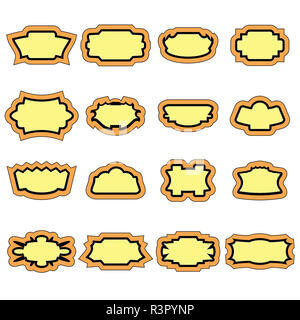 Stickerset Stockfoto