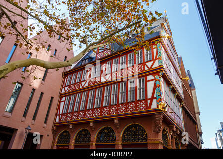 'Haus zur Goldenen Waage" in Frankfurt am Main, Deutschland. 18. November 2018. Stockfoto